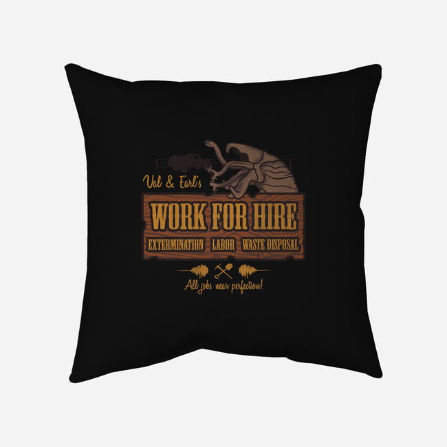 Val & Earl's Work for Hire-none non-removable cover w insert throw pillow-beware1984