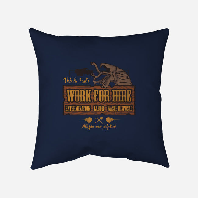 Val & Earl's Work for Hire-none non-removable cover w insert throw pillow-beware1984