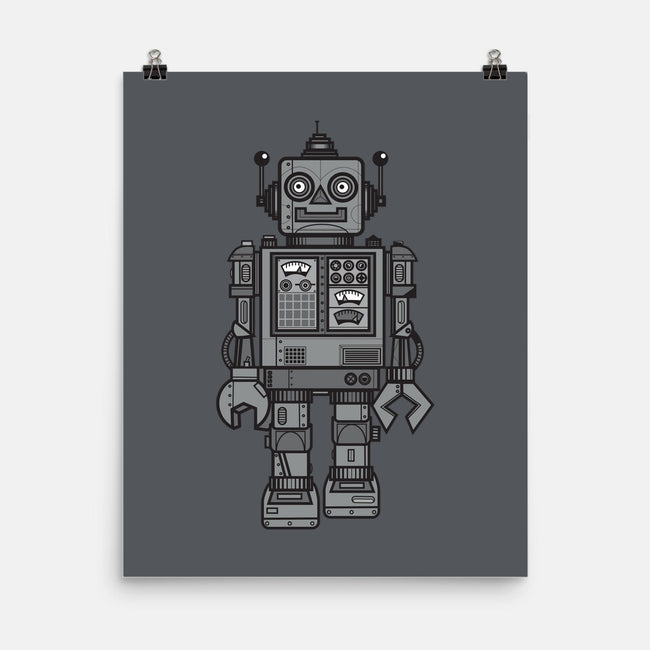 Vintage Robot-none matte poster-wotto