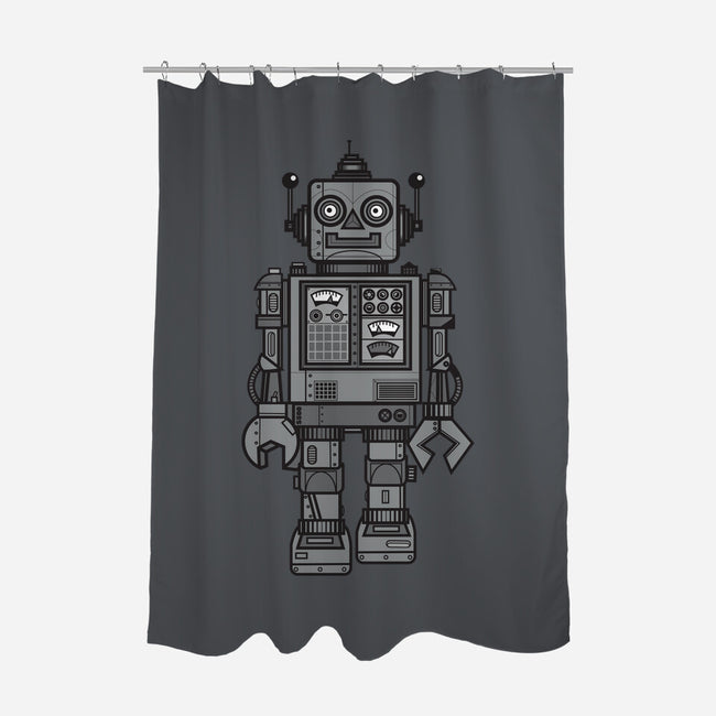 Vintage Robot-none polyester shower curtain-wotto