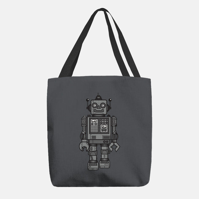 Vintage Robot-none basic tote-wotto