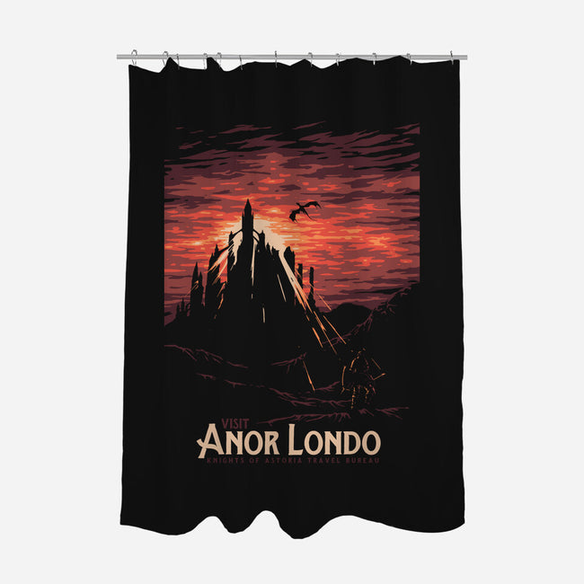 Visit Anor Londo-none polyester shower curtain-Mathiole