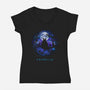 Under The Moon-womens v-neck tee-pescapin