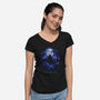 Under The Moon-womens v-neck tee-pescapin