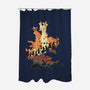 Unfinished Ruin-none polyester shower curtain-Adams Pinto