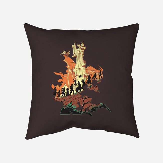 Unfinished Ruin-none removable cover w insert throw pillow-Adams Pinto