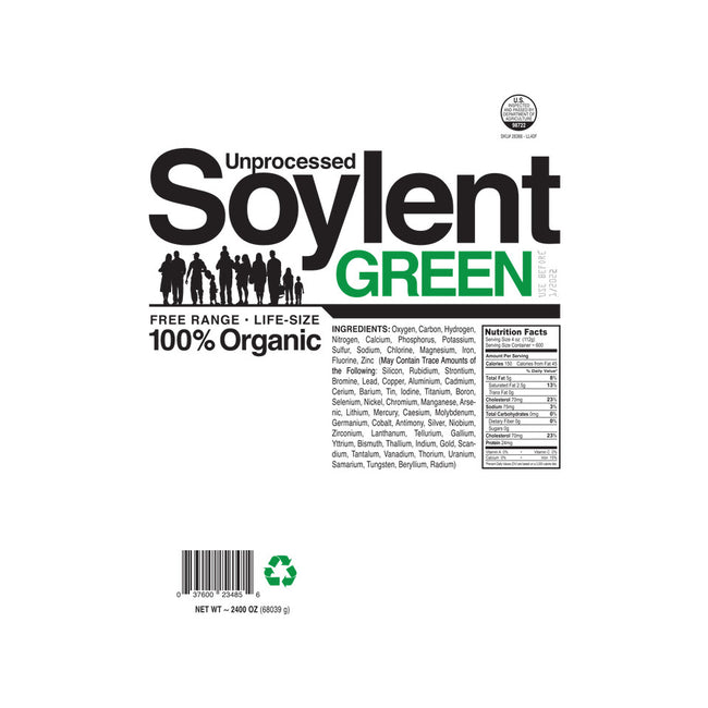 Unprocessed Soylent Green-none matte poster-Captain Ribman