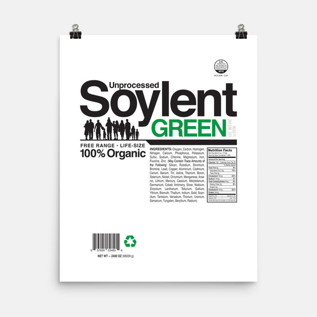 Unprocessed Soylent Green-none matte poster-Captain Ribman