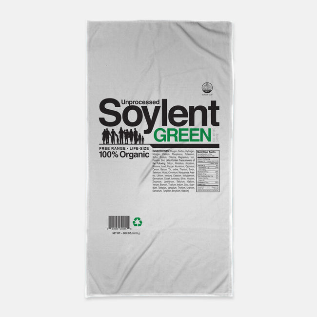 Unprocessed Soylent Green-none beach towel-Captain Ribman