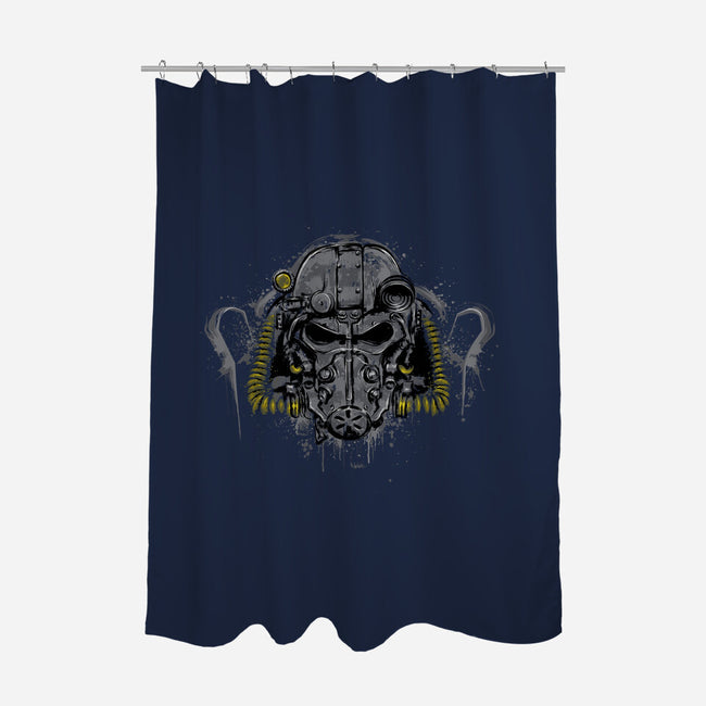 T-60 Power Armor-none polyester shower curtain-DrMonekers