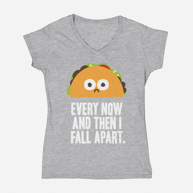 Taco Eclipse of the Heart-womens v-neck tee-David Olenick