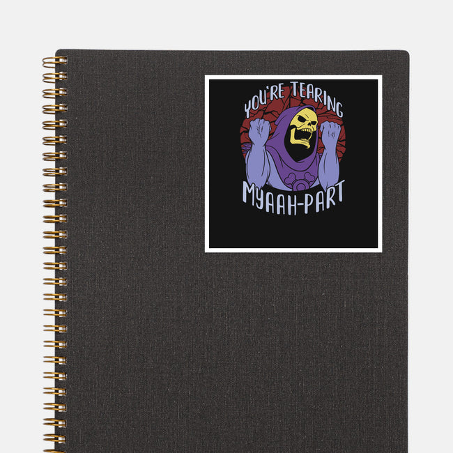 Tearing Myaaah-Part-none glossy sticker-Kat_Haynes