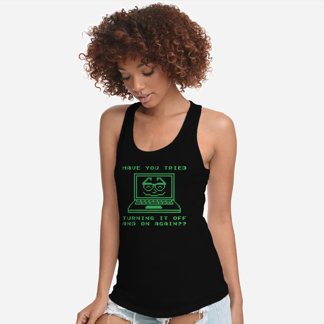 Tech Support-womens racerback tank-Beware_1984