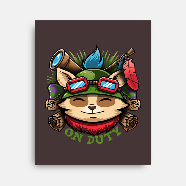 Teemo On Duty-none stretched canvas-Bamboota