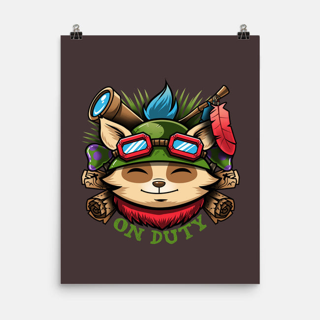 Teemo On Duty-none matte poster-Bamboota