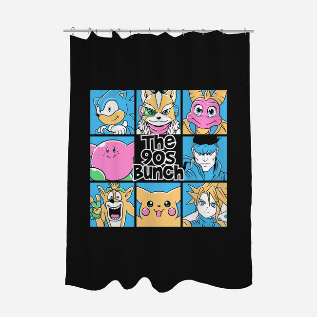 The 90s Bunch-none polyester shower curtain-angdzu