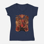 The Battle Of Grayskull-womens v-neck tee-Moutchy
