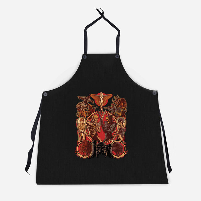 The Battle Of Grayskull-unisex kitchen apron-Moutchy