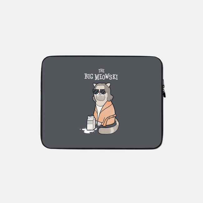The Big Meowski-none zippered laptop sleeve-queenmob