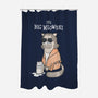 The Big Meowski-none polyester shower curtain-queenmob