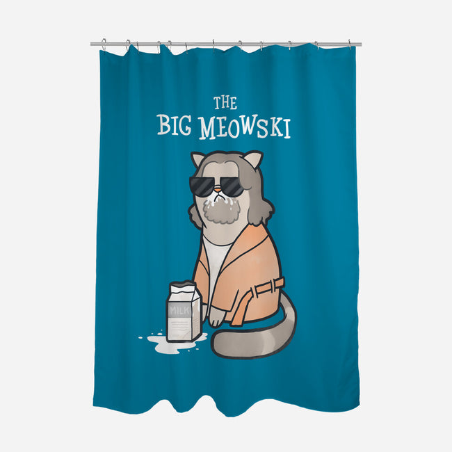 The Big Meowski-none polyester shower curtain-queenmob