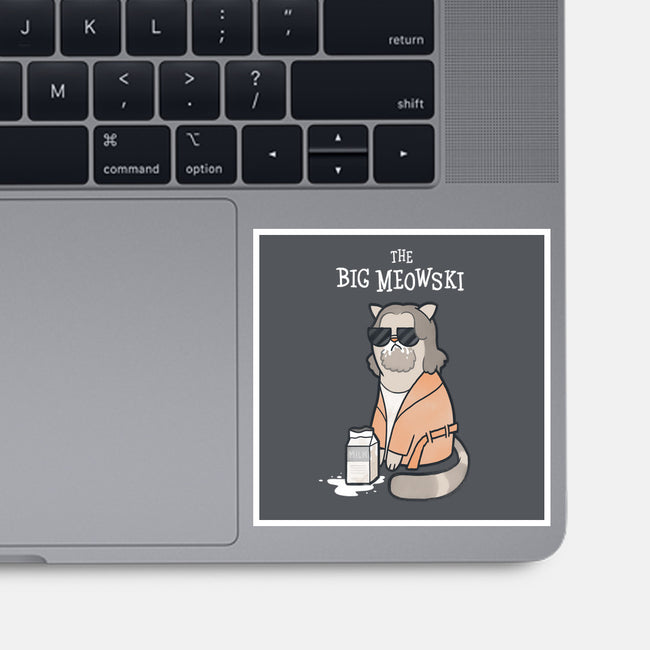 The Big Meowski-none glossy sticker-queenmob