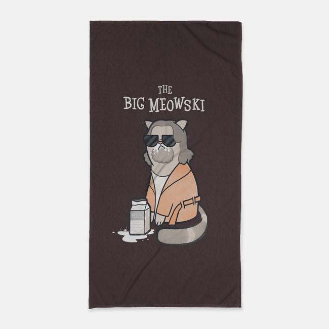 The Big Meowski-none beach towel-queenmob