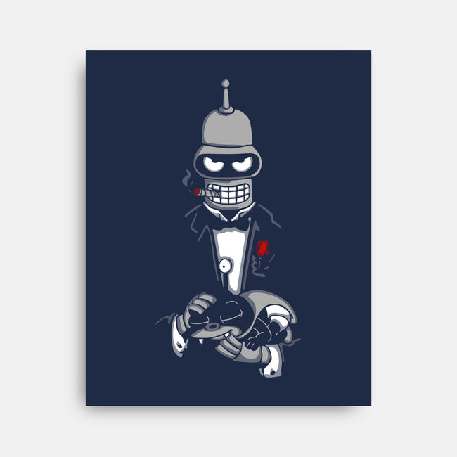 The Botfather-none stretched canvas-Melonseta