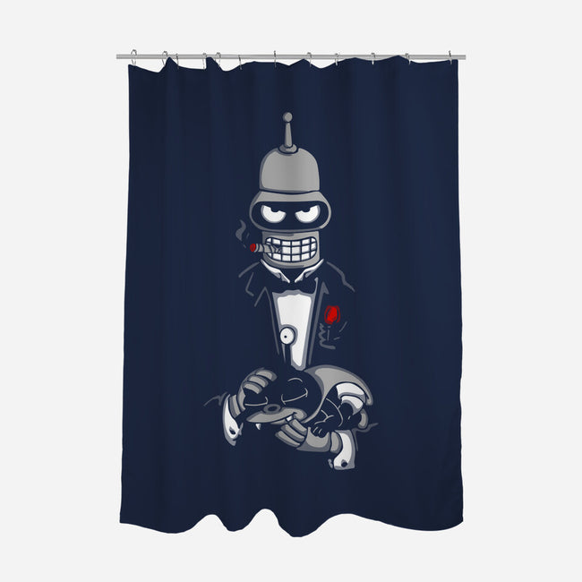 The Botfather-none polyester shower curtain-Melonseta