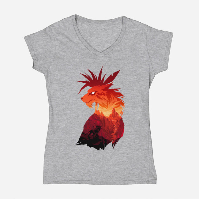 The Canyon's Guardian-womens v-neck tee-PencilMonkey