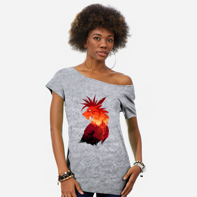 The Canyon's Guardian-womens off shoulder tee-PencilMonkey