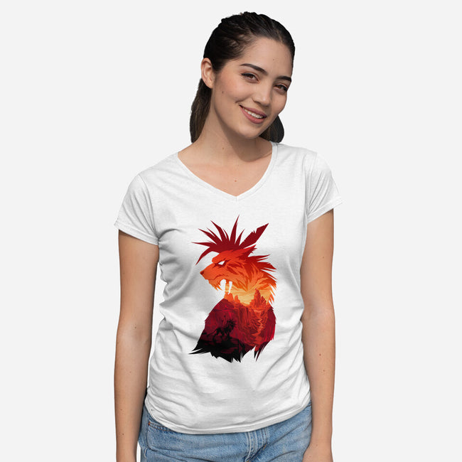 The Canyon's Guardian-womens v-neck tee-PencilMonkey