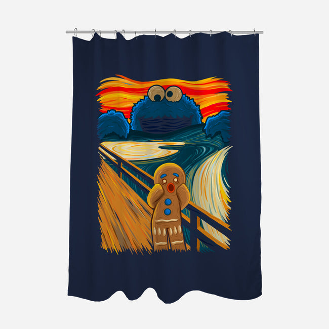 The Cookie Muncher-none polyester shower curtain-IdeasConPatatas
