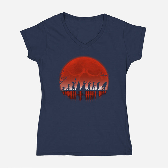 The Fellowship of the Horror-womens v-neck tee-ddjvigo