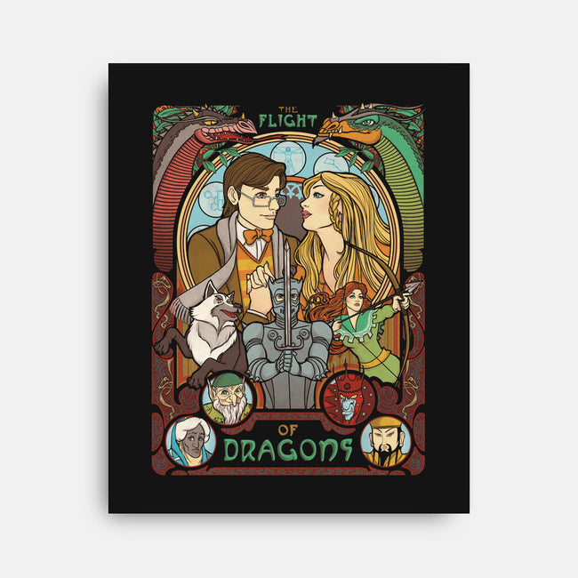 The Flight of Dragons-none stretched canvas-ursulalopez