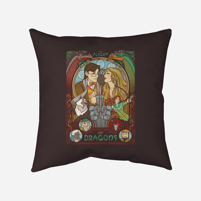 The Flight of Dragons-none non-removable cover w insert throw pillow-ursulalopez