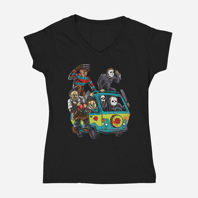 The Massacre Machine-womens v-neck tee-NibiruHybrid