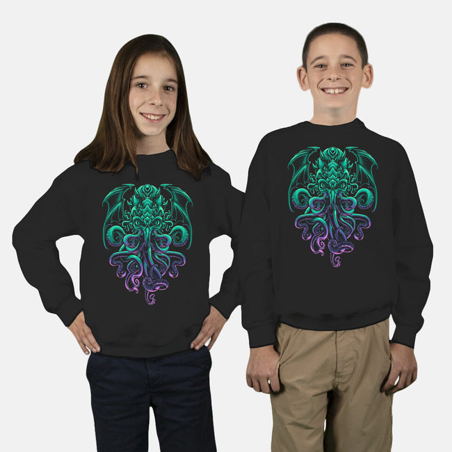 The Old God of R'lyeh-youth crew neck sweatshirt-Angoes25