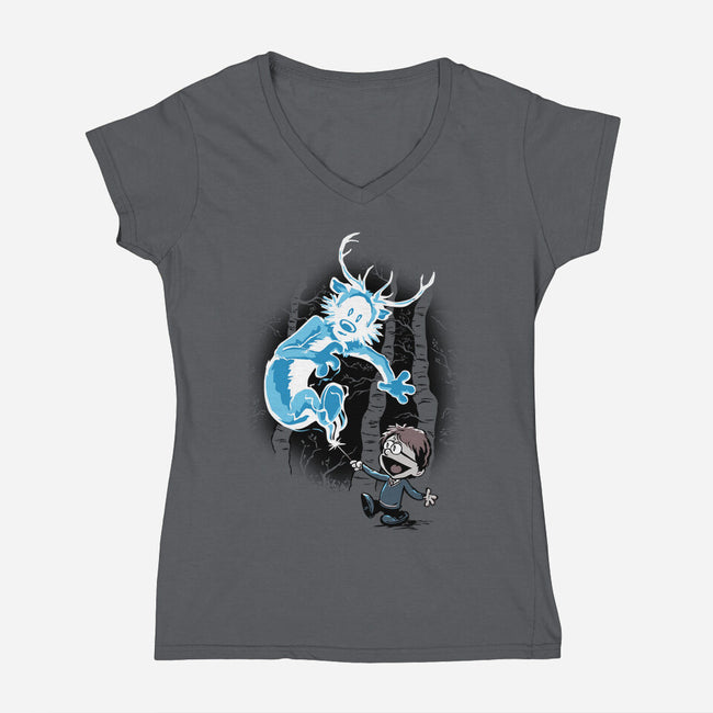 The Pretendus Charm-womens v-neck tee-DJKopet