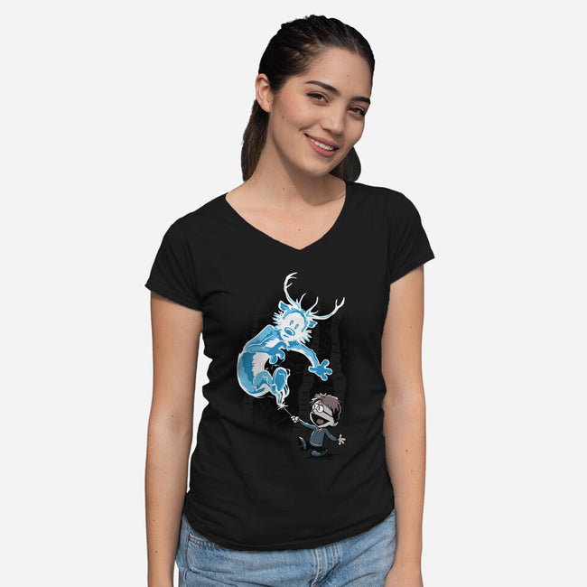 The Pretendus Charm-womens v-neck tee-DJKopet