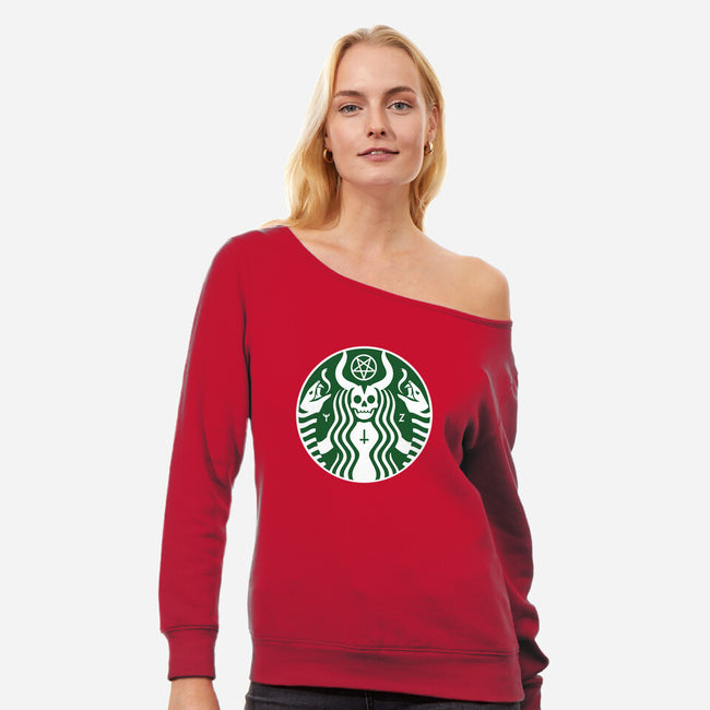 The Red Cup-womens off shoulder sweatshirt-Florey