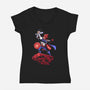The Saiyan King-womens v-neck tee-javiclodo