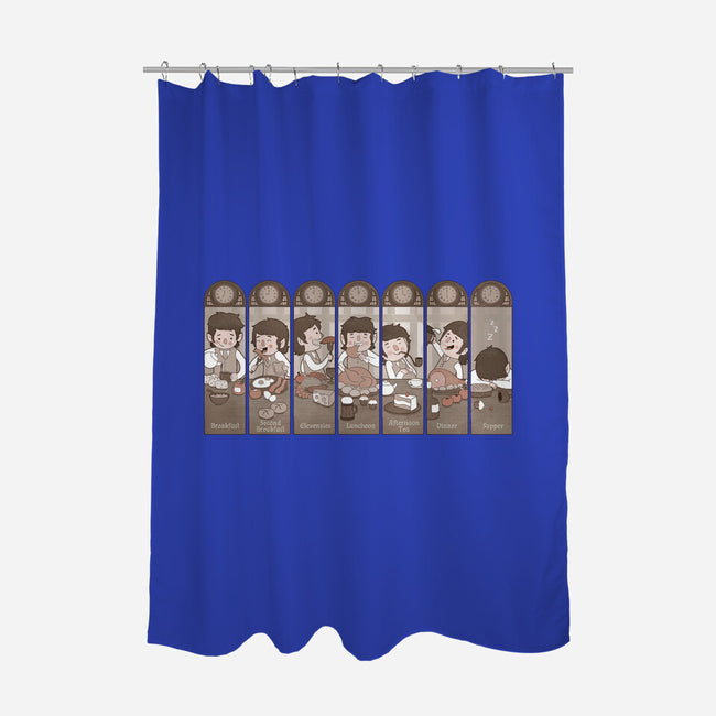 The Seven Daily Meals-none polyester shower curtain-queenmob