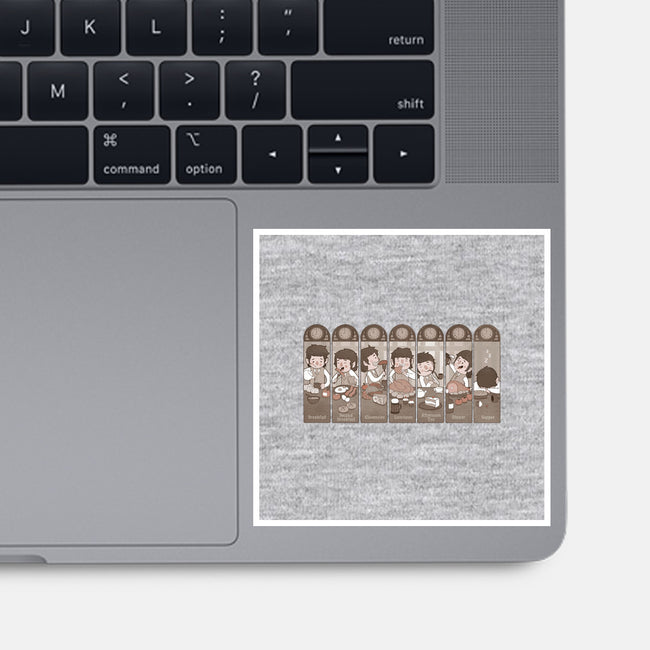 The Seven Daily Meals-none glossy sticker-queenmob