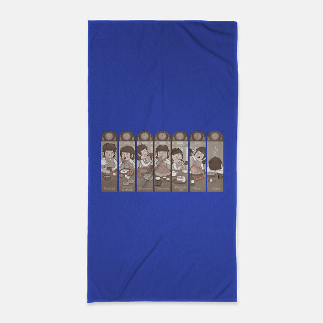 The Seven Daily Meals-none beach towel-queenmob
