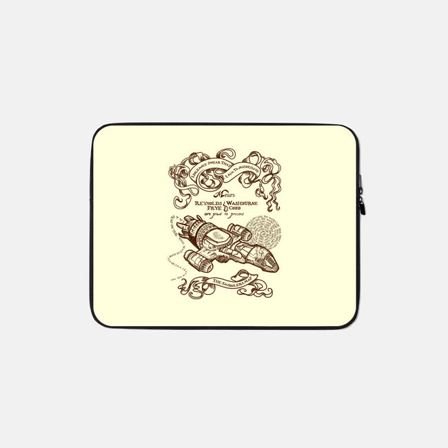 The Smuggler's Map-none zippered laptop sleeve-Missy Corey