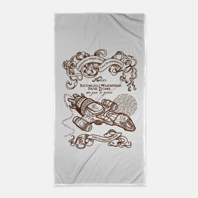 The Smuggler's Map-none beach towel-Missy Corey