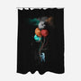 The Spaceman's Trip-none polyester shower curtain-gloopz