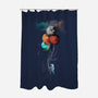 The Spaceman's Trip-none polyester shower curtain-gloopz