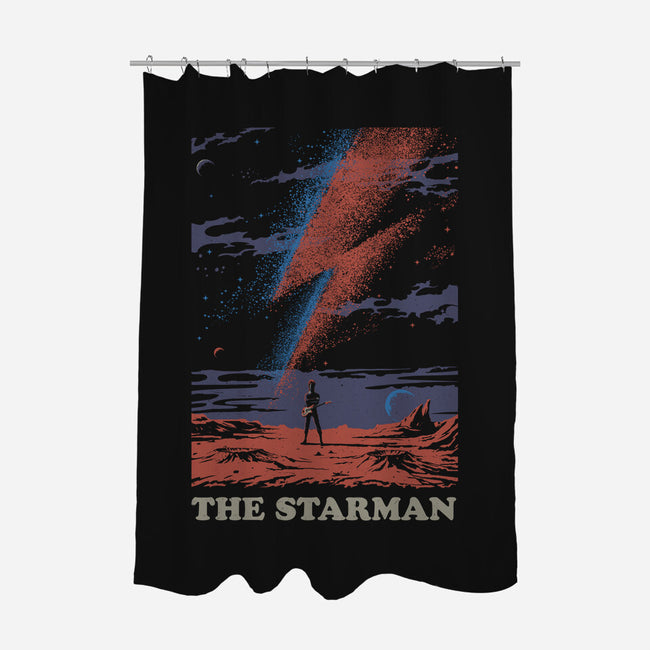 The Starman-none polyester shower curtain-gloopz